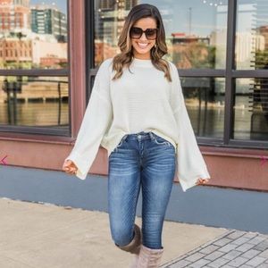 Pink Lily Bell Sleeved Sweater